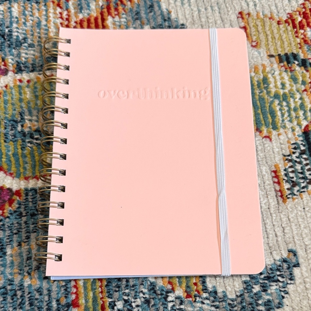 Pink Spiral “overthinking” planner